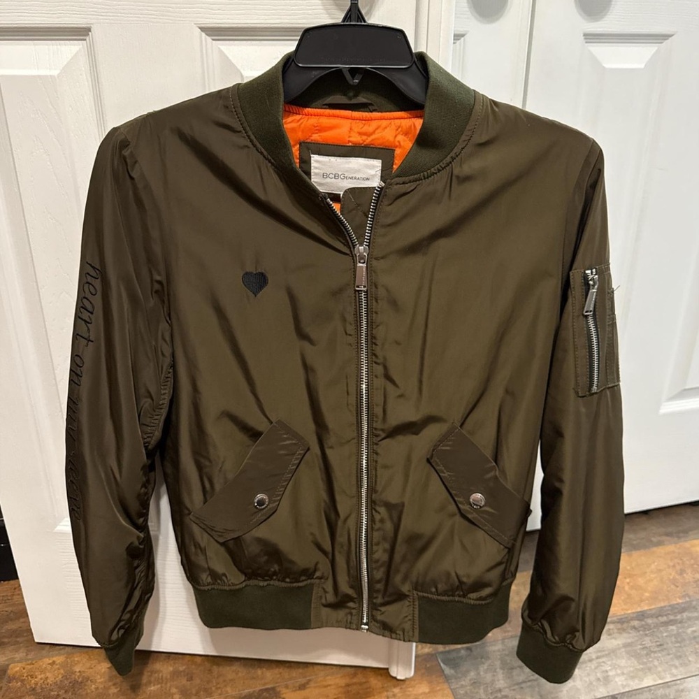Bcbgeneration Olive Bomber Jacket - image 2